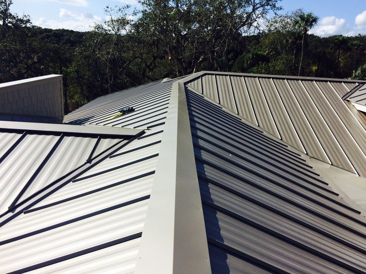 Kynar-finished metal standing seam roofing