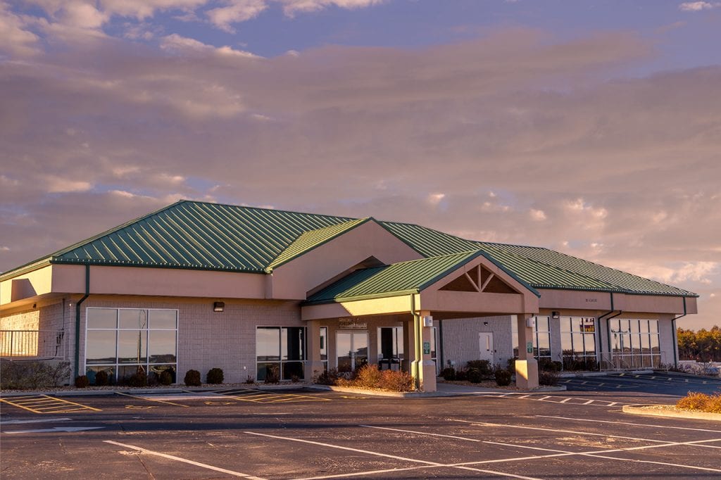 Hollister Roofing 2 Standing seam metal roof on a clinic in hollister, mo