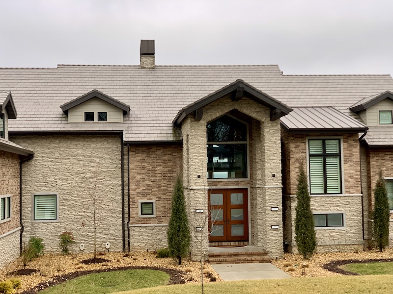 Concrete Tile Roof 3 Concrete tile roof on a house in branson mo