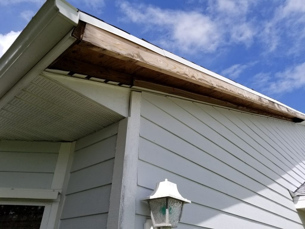 Roof Leak Repair 18 Missing fascia and soffit