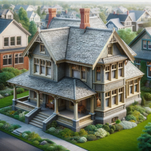 historic home with asbestos roofing